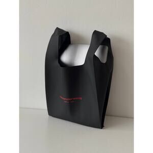 Alexander Wang Soho NYC Matte Black Rubber Shopping Bag